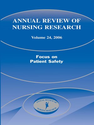 cover image of Annual Review of Nursing Research, Volume 24, 2006